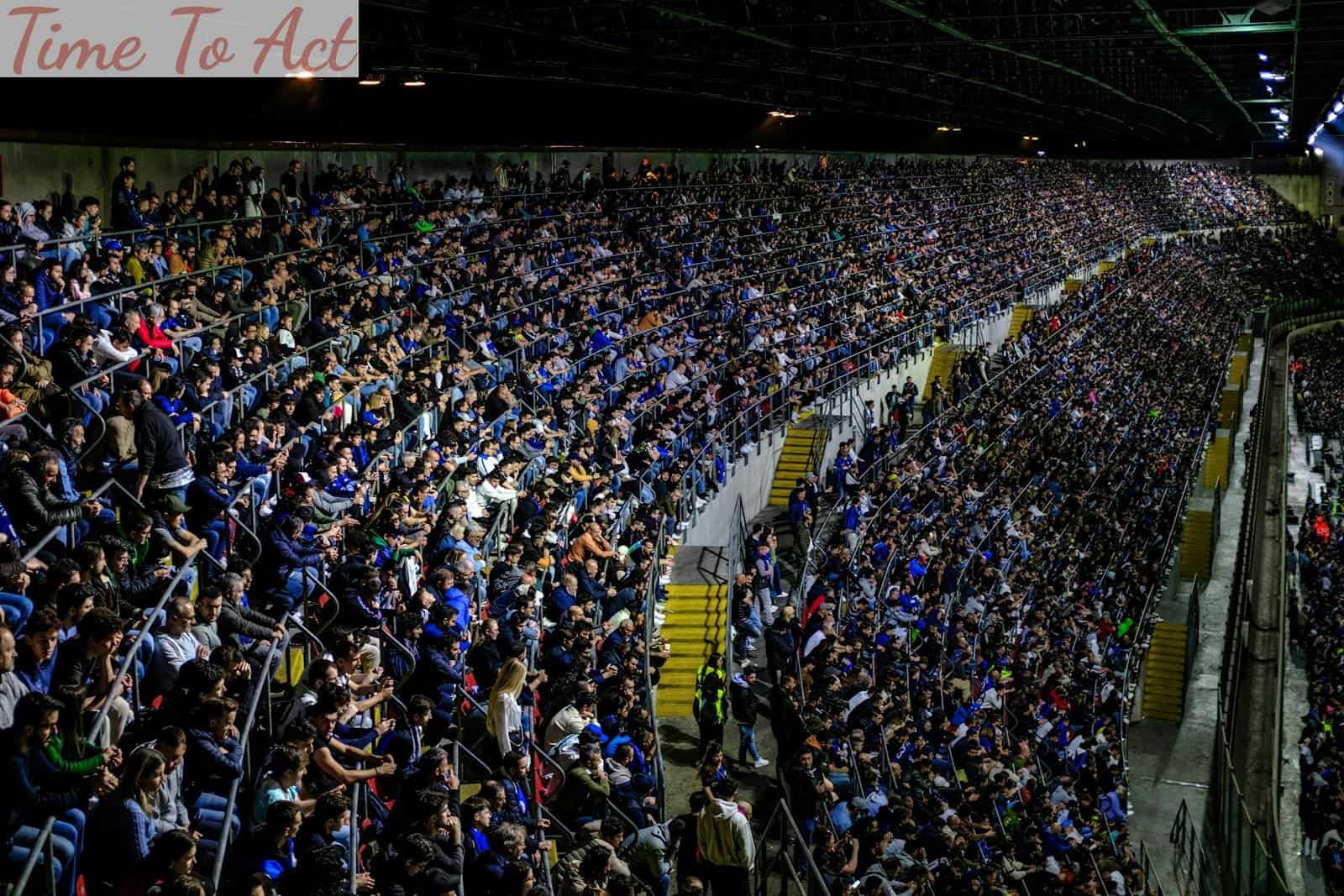 a large crowd of people in a stadium